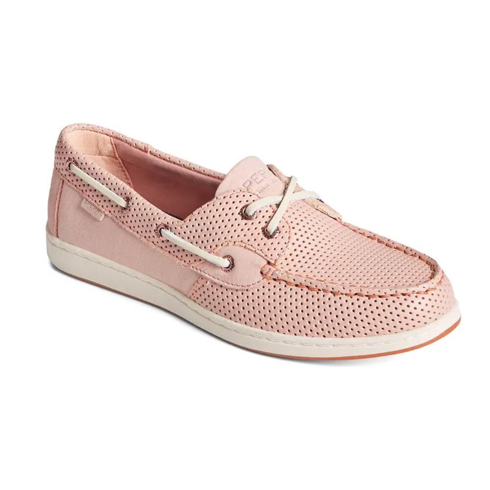 Sperry Top-Sider Coastfish Perforated Boat Shoe in Blush Leather Women's Size 10